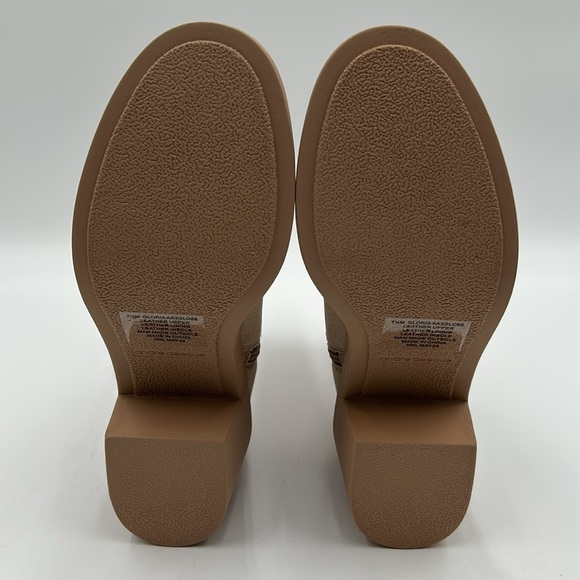 2114- André Assous Suede Ankle boots Beige Water Resistant Size 7.5 NWT - Picture 7 of 12